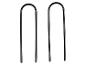 Deux supports en fil de fer noirs en forme de U pour jardin ou plantes.