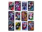 Een collectie Transformers-thema UNO Flip kaarten, met diverse personages en nummers.