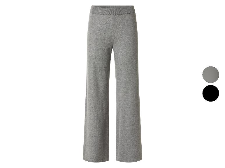 Grijze wijde jerseybroek met elastische tailleband, ook verkrijgbaar in zwart.
