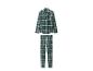 Tweedelige groene geruite pyjama.