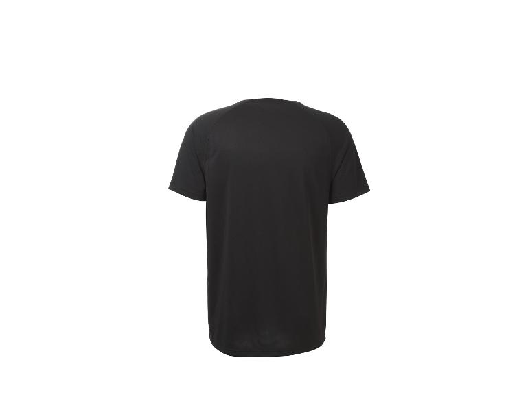 Zwart heren sport T-shirt, achteraanzicht