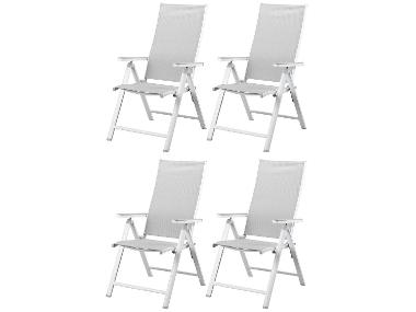 Lot de 4 chaises de jardin en aluminium LIVARNO home
