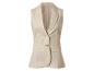 Beige damesvest met twee knopen.