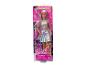 Barbie Pop Star pop met paars haar en zilveren outfit, in verpakking.