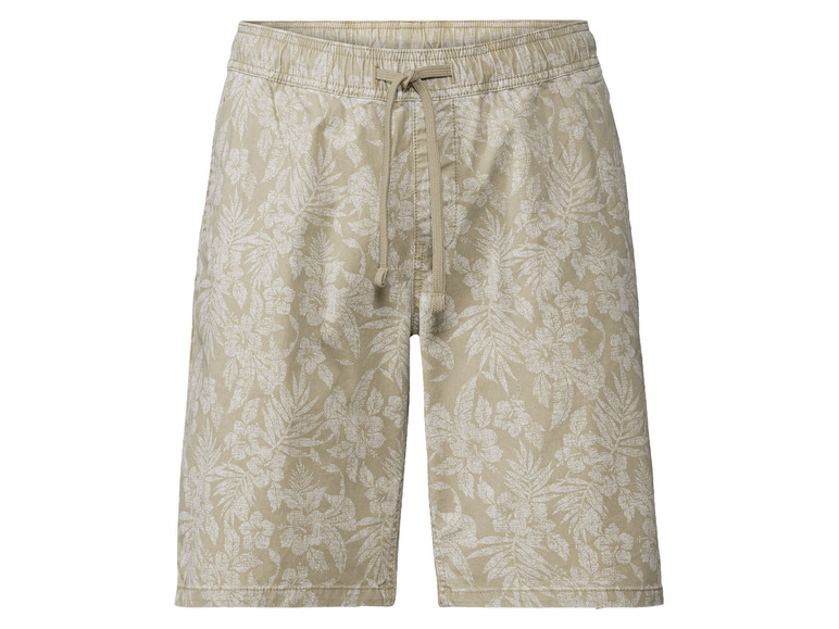 Beige korte broek met bloemenprint