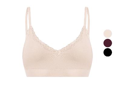 ESMARA® Bustier côtelé avec dentelle pour femmes