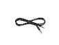 Zwarte audiokabel met twee 3,5 mm jackpluggen