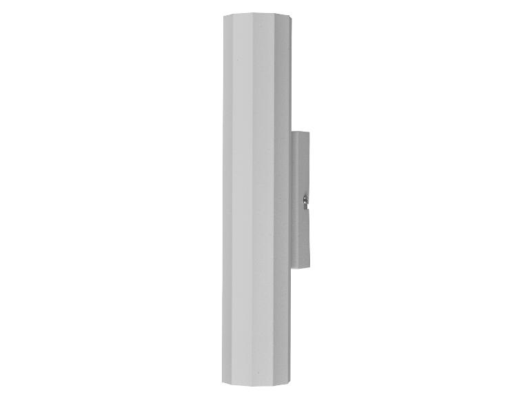 Lampe murale moderne, blanche et hexagonale.