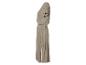 Beige midi jurk met korte mouwen, casual stijl.