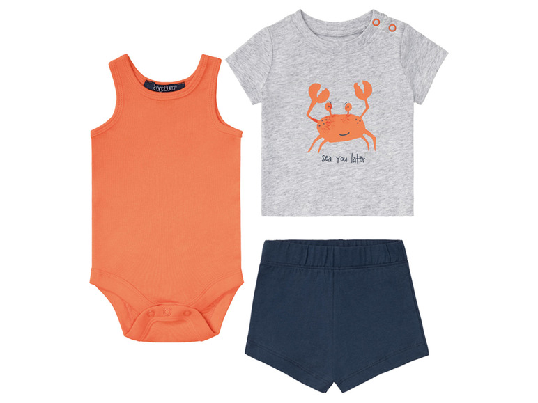 Aller en mode plein écran lupilu® Ensemble d’été bébé 3 pièces en pur coton bio - Photo 9