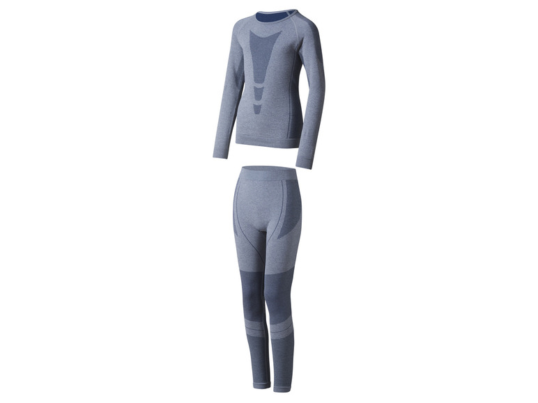 Un ensemble de sous-vêtements thermiques gris à manches longues et pantalon long.