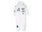 Een witte NASA ruimtepak jumpsuit voor kinderen met een Space Mission print.