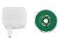 Distributeur blanc et disque de coupe vert pour carrelage et marbre.