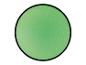 Groene, ronde spiegel met glitters.