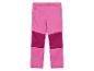 Pantalon de sport rose pour enfant avec empiècements contrastants et fermeture éclair.