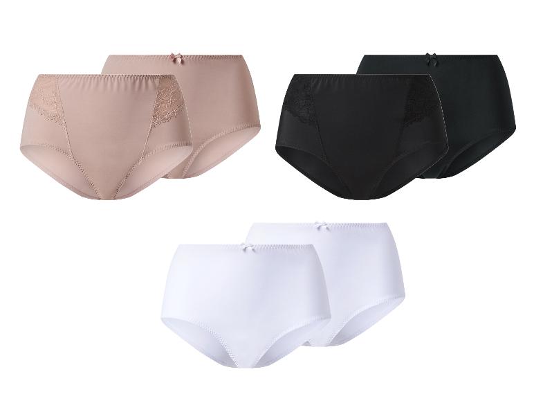 Drie paar dames slips in beige, zwart en wit.