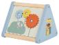 Houten activiteitenspeelgoed met tandwielen en schattige dieren