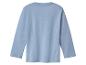 Lichtblauw kinder T-shirt met lange mouwen, achterkant