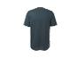 Donkergroen heren T-shirt met korte mouwen en afgeronde zoom, achterkant.