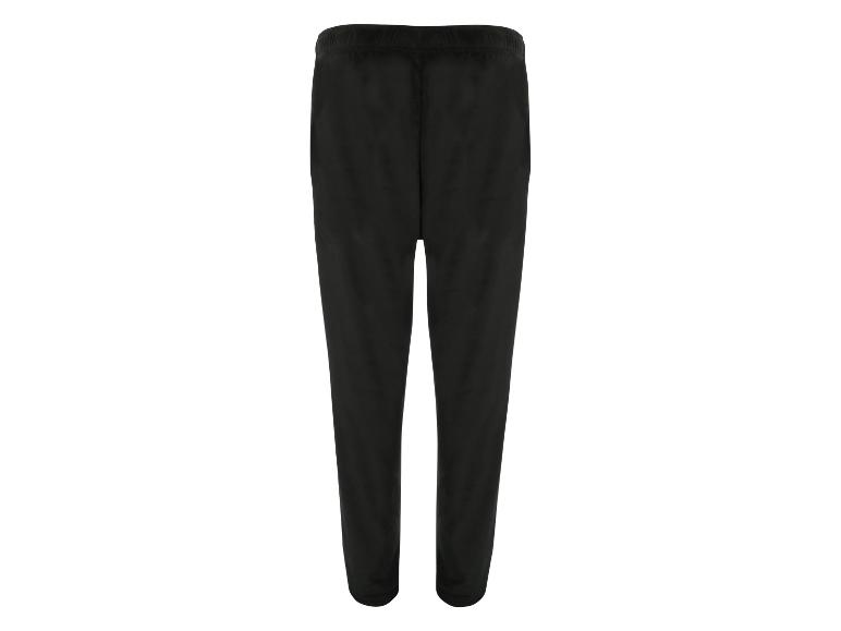Pantalon de survêtement noir, simple, avec taille élastique.