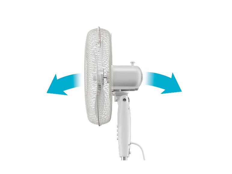 Staande ventilator: oscillatie, modern design.