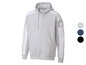 Un sweat à capuche gris avec des rayures blanches d'Adidas.