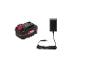 Batterie X20V Team et chargeur sur fond blanc.