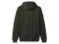 Donkergroene hoodie, achteraanzicht