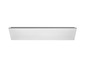 Un luminaire de plafond blanc de forme rectangulaire.