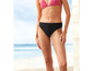 Zwarte bikini onderkant op het strand.