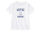 T-shirt blanc avec l'inscription 'Deep See Adventure' et un soleil et des vagues.