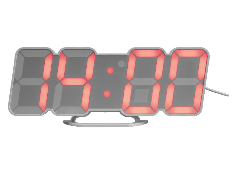Horloge numérique avec affichage LED rouge indiquant l'heure 04:00.
