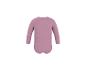 Roze baby romper met lange mouwen, achteraanzicht