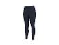 Legging de sport bleu foncé taille haute avec logo discret.