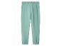 Pantalon de jogging femme vert menthe avec taille et chevilles élastiques.