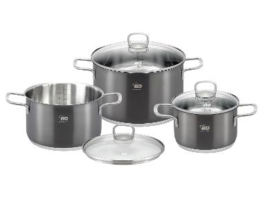 ELO Cocottes avec couvercle en verre, lot de 3