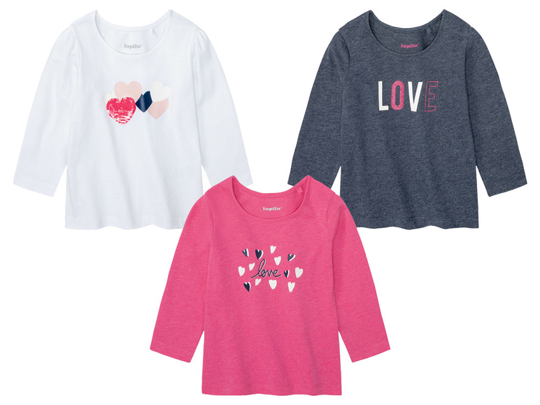 Ga naar volledige schermweergave: lupilu® Shirt met lange mouwen van een katoenmix - afbeelding 1