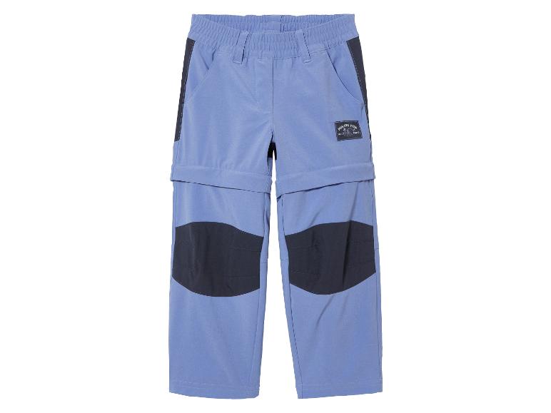 Pantalon de randonnée bleu avec genouillères pour enfants.