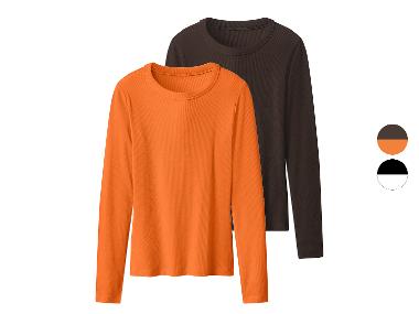 ESMARA® T-shirts à manches longues pour femmes, 2 pièces