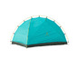 Une tente bleue pour le camping.