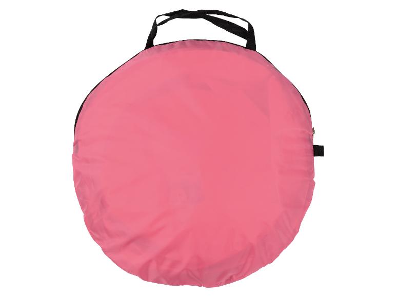 Roze opvouwbare kinder tent, perfect voor binnen- of buitenspelen.