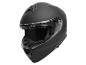 Casque de moto noir mat avec visière transparente