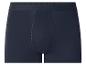 Donkerblauwe herenboxershort met elastische tailleband.
