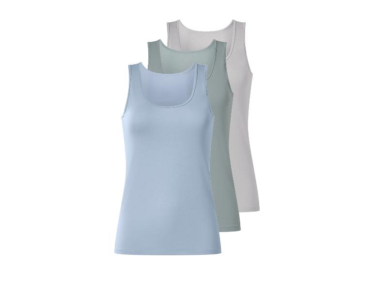 Dames tanktops in lichtblauw, mintgroen en grijs