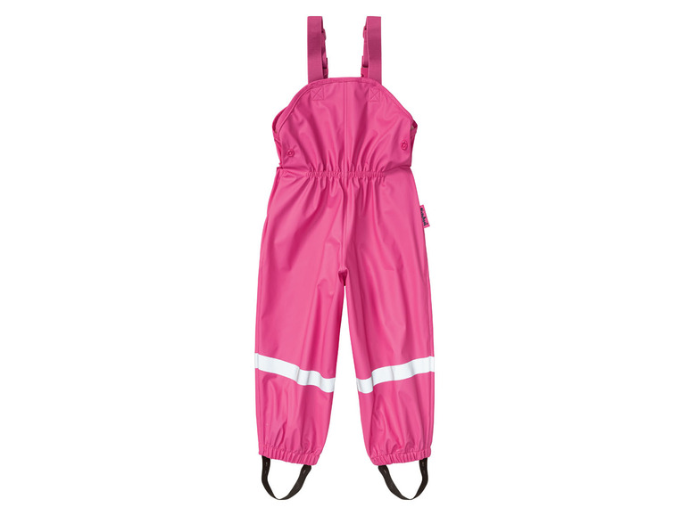 Salopette imperméable rose pour enfant.