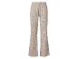 Pantalon de pyjama femme à imprimé floral dans les tons beige, rose et bleu.