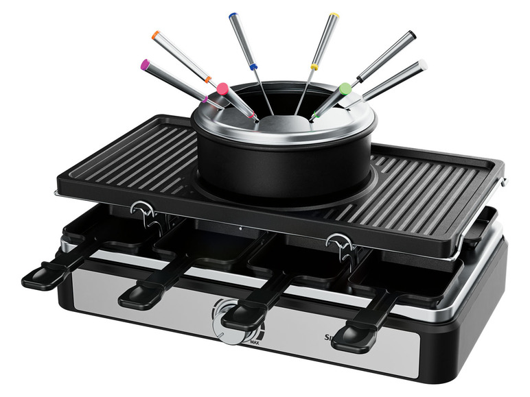 Ga naar volledige schermweergave: SILVERCREST® KITCHEN TOOLS Raclette-, fondue- en grillapparaat, 1400 W - afbeelding 1