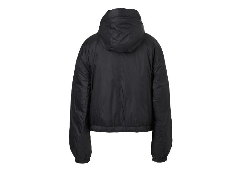 Veste noire à capuche, vue de dos.