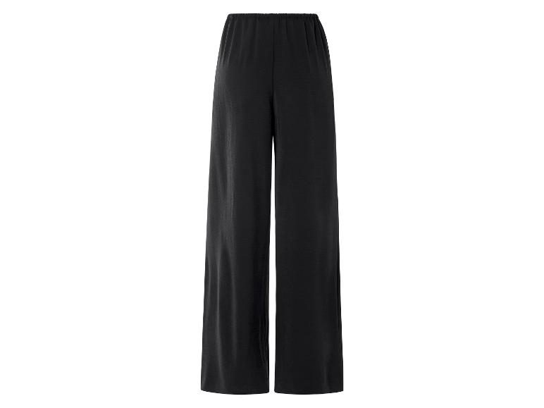 Zwarte wijde broek met hoge taille.