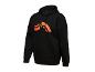 Zwarte Crivit hoodie met oranje logo.